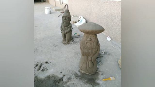 Малые формы, цветочники грибочки гномики пенёчки для сада, арт бетон смотреть онлайн