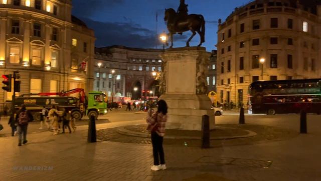 London At Night From Piccadilly Circus To London Eye & Big Ben, Via Leicester Sq & Trafalgar Square