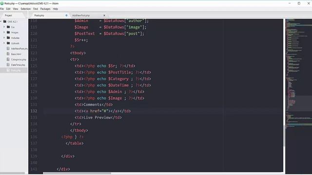 CMS Designing The Table Using Bootstrap | PHP смотреть онлайн