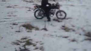 Дрифт на мопеде АЛЬФА по снегу