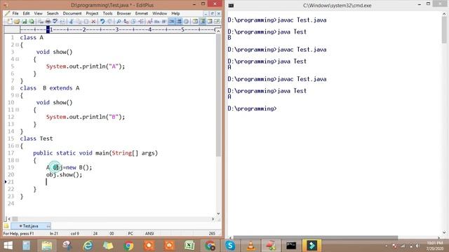 Method Hiding in java смотреть онлайн