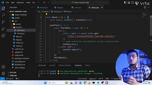 React UseEffect - Mistakes of React Developers | Memory Leak | React JS Tutorial For Beginners смотреть онлайн