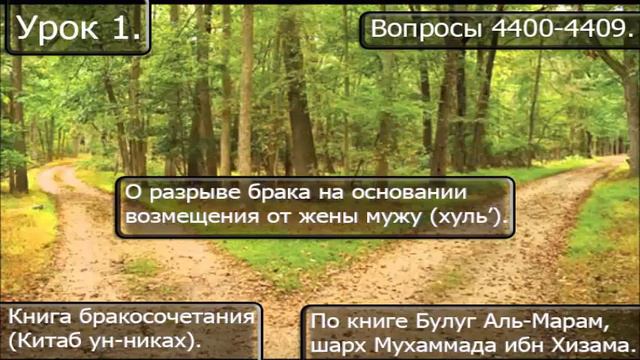01 О разрыве брака на основании возмещения от жены мужу (хуль’). Вопросы 4400-4409. смотреть онлайн