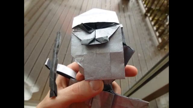 Origami Minecraft Skeleton With Bow Walkthrough! - Kota Imai