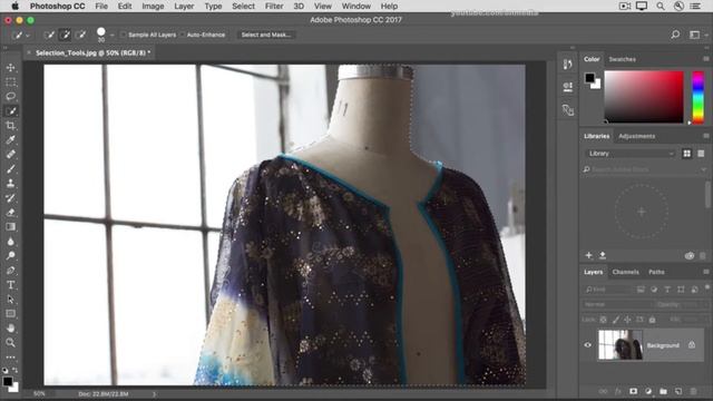 Photoshop cc tutorial Part 20 | Learn how to use the Quick Selection and Lasso tools смотреть онлайн