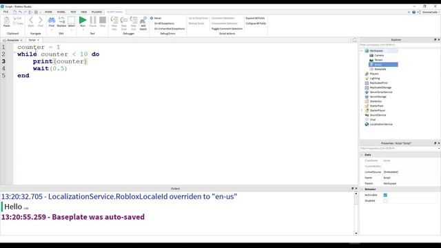 While Loops - (Ep 3) Lua Scripting Tutorial for Roblox Game Dev смотреть онлайн