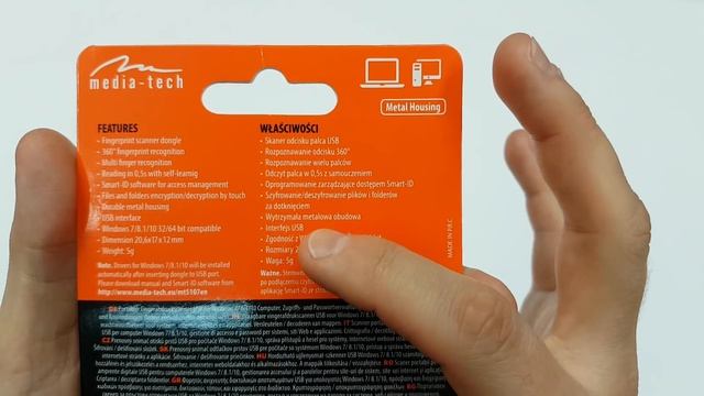 Media-Tech MT5107 skaner linii papilarnych USB - unboxing rozpakowanie | ForumWiedzy смотреть онлайн