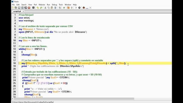 Unidad 2 - Evaluación 1. Programa en PERL смотреть онлайн