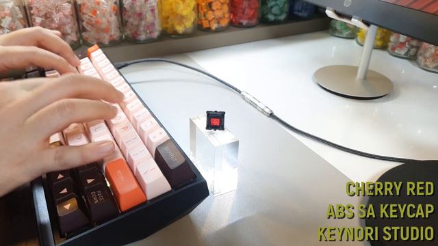 Cherry Red Switch Typing Sounds ASMR, ABS SA Profile Keycap смотреть онлайн