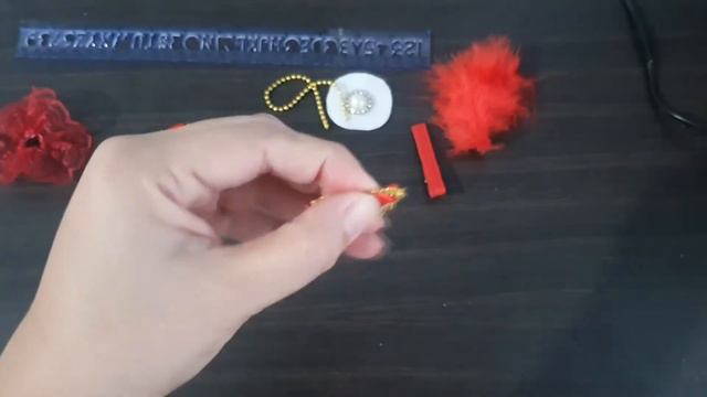 Diy Flower Feather Ribbon | Red Ribbon | Handmade Ribbon