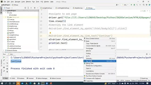 16 Selenium with Python ---Working with links смотреть онлайн