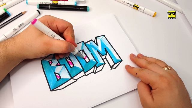 ГРАФФИТИ - BOOM №2 !!! КАК НАРИСОВАТЬ? !!! урок граффити graffiti logo смотреть онлайн