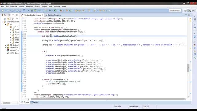 Tutoriel Java GUI #20 : Modifier , Supprimer un étudiant ( Requête Update , Delete ) - Darija смотреть онлайн
