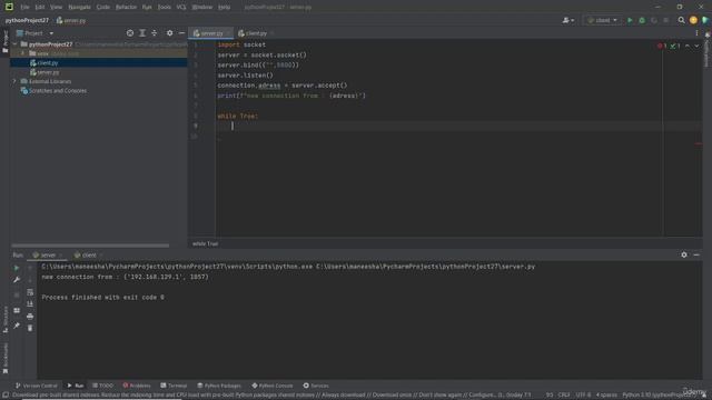 1 Creating a Simple Chat Application Between Client and Server in Python смотреть онлайн