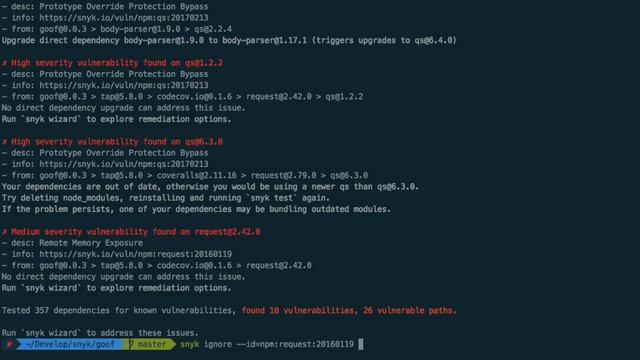 Using Snyk Ignore to ignore issues смотреть онлайн