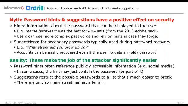 Password policy myths and dead ends смотреть онлайн