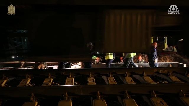 Строительство путепровода через ж/д пути в г. Павловский Посад, июль 2015 смотреть онлайн