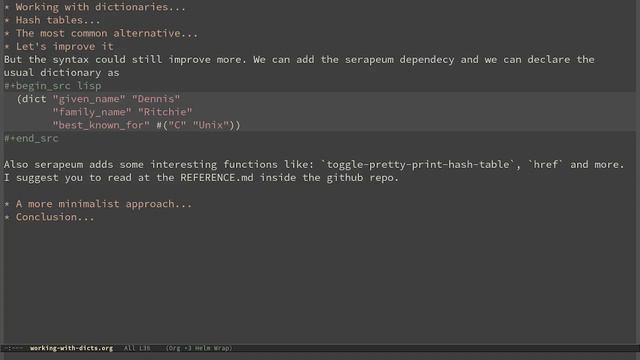 Improve Common Lisp Code Clarity With Better Dictionary Literal смотреть онлайн