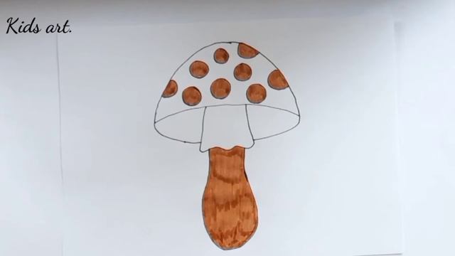 Let's learn to draw a mushroom|Учимся рисовать гриб|Qo`ziqorin rasmini chizishni o`rganamiz смотреть онлайн