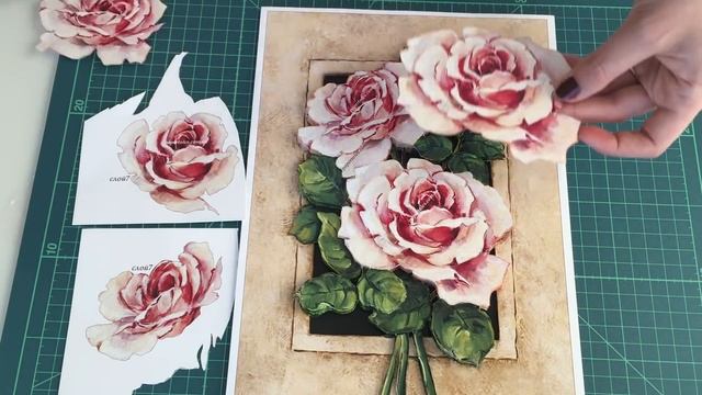 105. МК ПАПЕРТОЛЬ ПОД ЖИДКИМ СТЕКЛОМ. Винтажные Розы от Тела Артис. смотреть онлайн