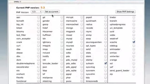 PHP extensions смотреть онлайн