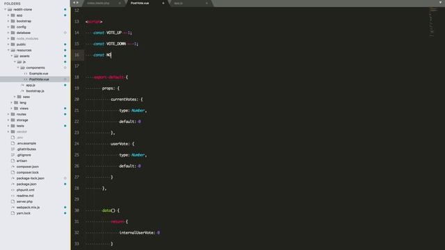 22 / Laravel 5.4 - Clon de Reddit - Creando el componente de Vue JS para votar Pt. 2 смотреть онлайн