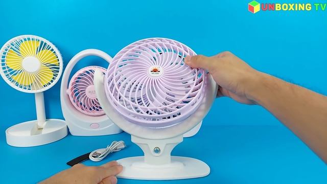 Mini Desk Fan Rechargeable, Portable Small Fan - Enjoy The Strong Wind | Unboxing And Review