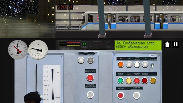 Поездка по Бутовской линии от Бунинской Аллеи до Битцевского Парка. Симулятор Московского метро 2D смотреть онлайн