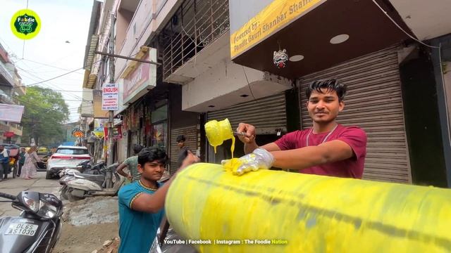 Fresh Fruits live ice Cream | Delhi Street Food | The Foodie Nation смотреть онлайн