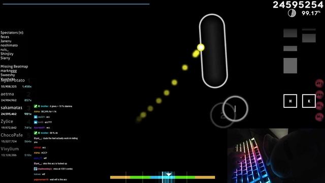 [Live] sakamata1 | Saint Snow - DROPOUT!? [Kowari's Extra] +HDDT 97.52% {850pp 3❌} - osu! смотреть онлайн