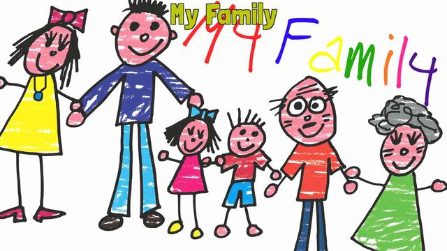 Family Song for Kids My Family with TEXT ELF Learning смотреть онлайн
