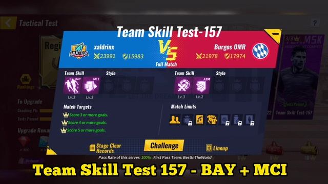 Football Master 2 Team Skill Test 44 , 65 , 94 , 157 , 181 Tactical System Test 17 - how to complet смотреть онлайн