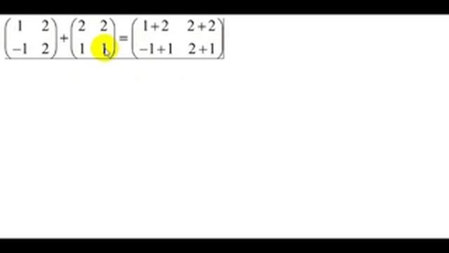 Линейная алгебра | матрицы | действия над матрицами | сложение матриц смотреть онлайн