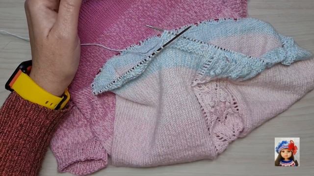 Платье из YarnArt FLOWERS спицами для девочки 5 лет* Часть 3* Оборка* смотреть онлайн