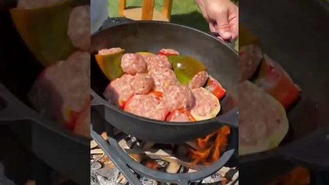 Фаршированный перец в казане
