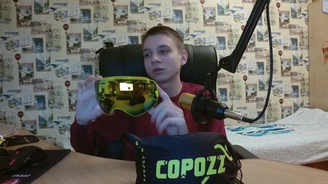 Детальный обзор горнолыжной маски COPOZZ с Aliexpress смотреть онлайн