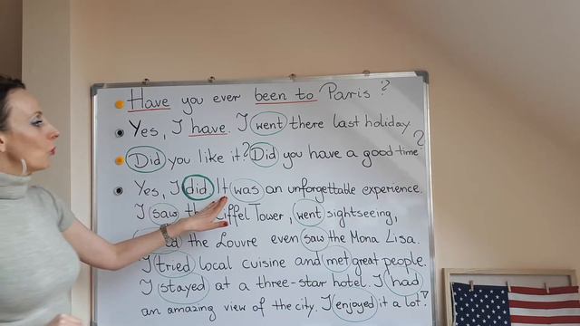 Past Simple - holiday dialogue смотреть онлайн