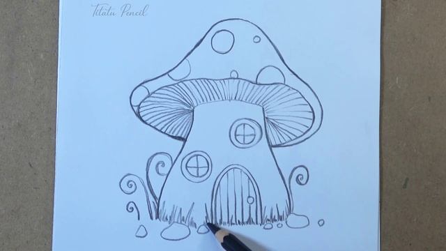 How to Draw a Mushroom House Step by Step | Pencil drawing смотреть онлайн