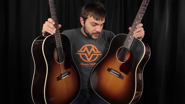 Gibson J45 True Vintage vs J45 Standard Comparison - Which guitar sounds better? смотреть онлайн