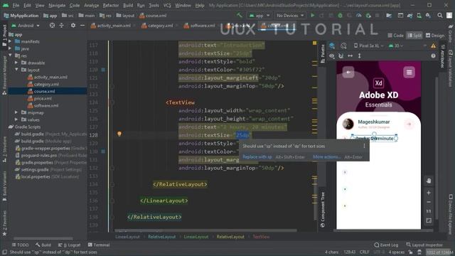 Android UI Design Tutorial | E-learning App UI Design | Part-5 | UiUX Tutorial смотреть онлайн