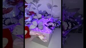 Бабочки в коробках. Букет из бабочек