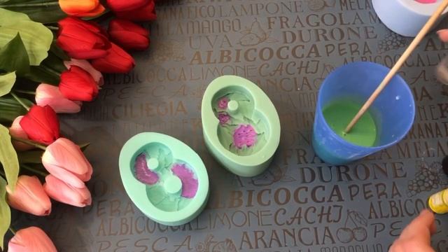 Заливка восьмерок к 8 марта. Сирень и ирисы. Мыловарение. Soap. Восьмерка с сиренью и ирисами. смотреть онлайн