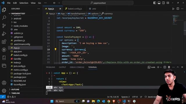How to integrate a Payment gateway in React Native | Razorpay смотреть онлайн