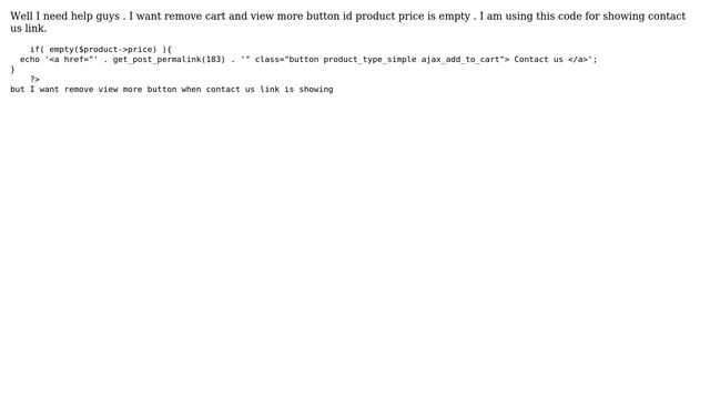 Wordpress: remove ad to cart button and view more button if product price is empty смотреть онлайн