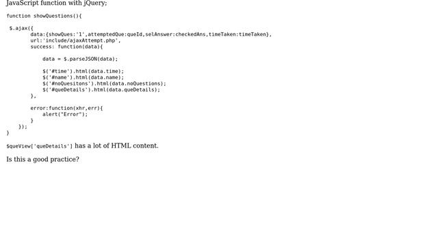 Code Review: Display AJAX response from PHP смотреть онлайн