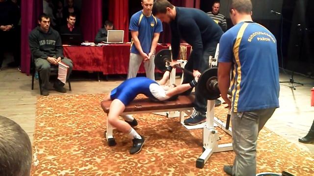 Леоненко Егор - жим лежа 47.5 кг. смотреть онлайн