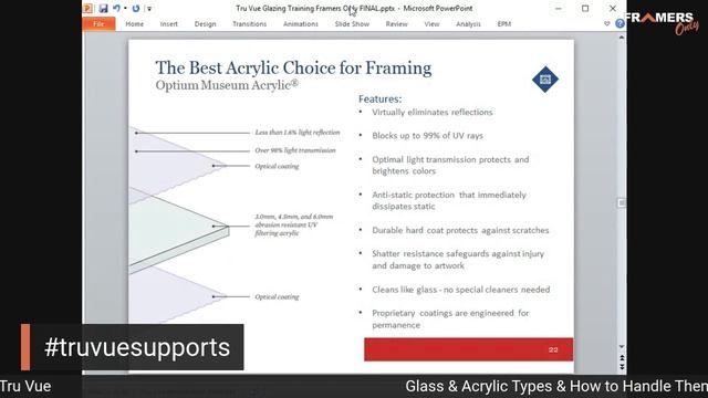 Tru Vue® Product Training: Glass & Acrylic Types and How to Handle смотреть онлайн