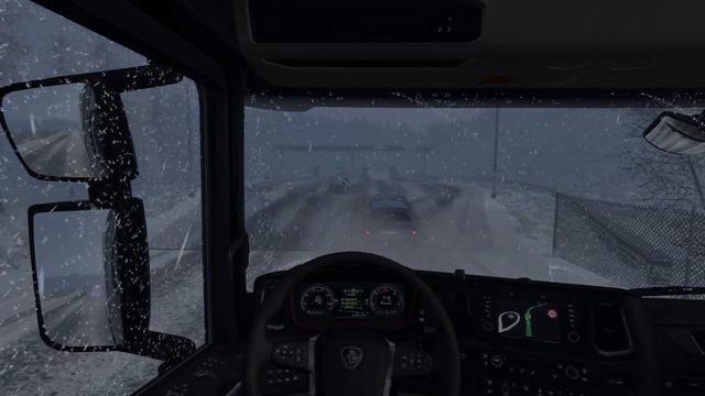 Transport in a Snowstorm | Stavanger - Kristiansand Norway | ETS2 1.43 | 2k Gameplay-Xbox Controlle смотреть онлайн