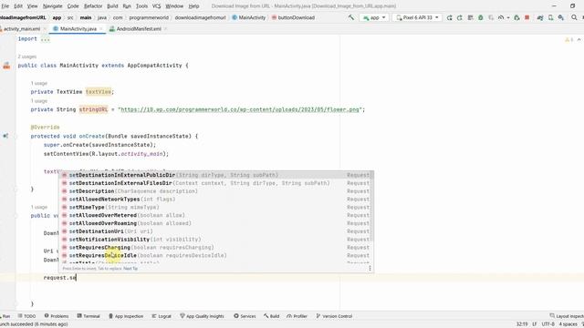 How to view and download an image file from a URL using DownloadManager in your Android App? смотреть онлайн