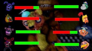 Willys Wonderland VS FNAF WITH Healthbars